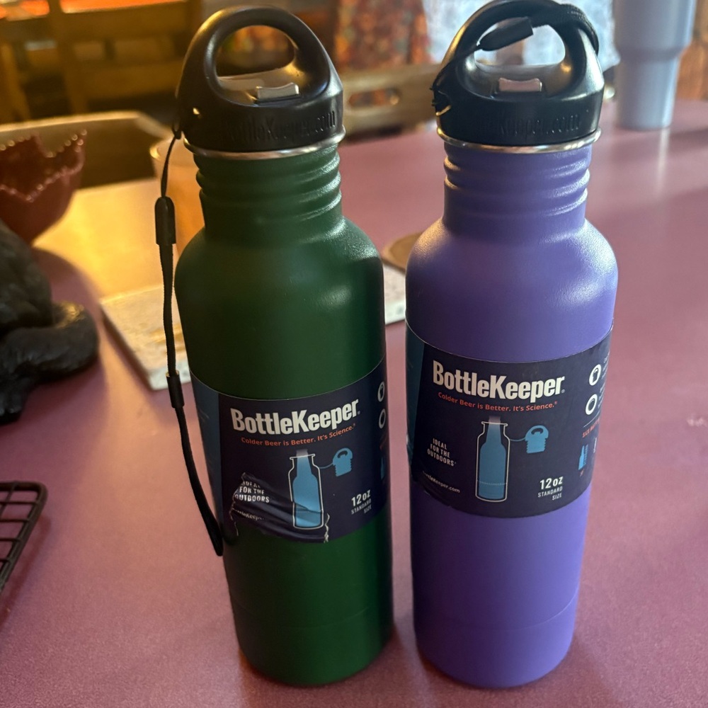 BottleKeeper Green and Purple Bottle Set NEW